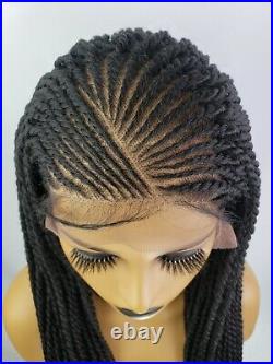 Handmade Cornrow Twist Braided Wig with 13x5 Lace Front