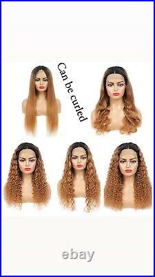 Honey Brown 180 Density Glueless T-Lace Wig 100% Virgin Hair