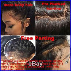 Hot Glueless Brazilian Human Hair Lace Front Wig Full Lace Wigs with Baby Hair h