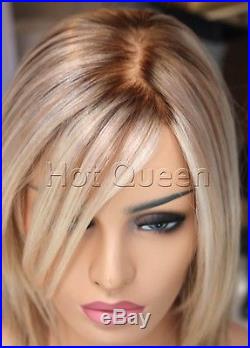 Hot Short Brazilian Bob Hair Ombre Blonde Human Hair Full Lace Lace front Wigs