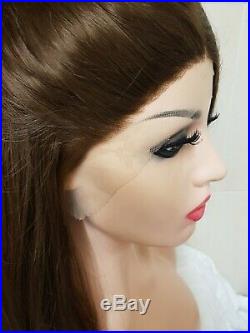 Human Hair Lace Front Wig Chestnut Brown Wig transparent lace frontal
