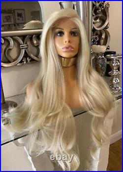 Human hair wig blend ombre lace front Wig Blonde Wig Lace Wig Bleach Blond Wig
