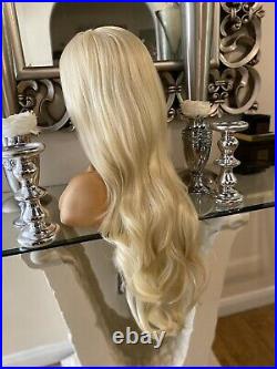 Human hair wig blend ombre lace front Wig Blonde Wig Lace Wig Bleach Blond Wig