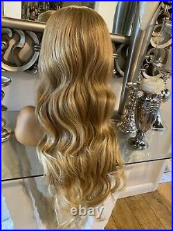 Human hair wig blend ombre lace front Wig Blonde Wig Lace Wig Strawberry Blonde
