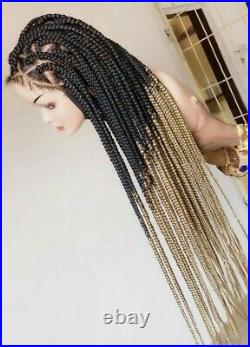 Jumbo Twist Braids Front Lace Wigs for Women Braided Wig with Baby Hair