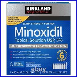 KIRKLAND Minoxidil 5% Extra Strength Men Hair Regrowth Solution 12 Month Supply