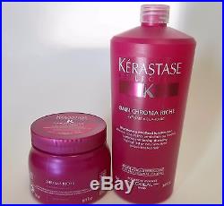 Kerastase Bain And Masque Chroma Riche Mask, 1000ml And 500ml! Huge Combo