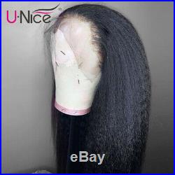 Kinky Straight Wig Short Bob Wig 13x6 Lace Front Human Hair Wigs Pre plucked 12