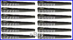 Krest #450 Cleopatra Black 7.5 Taper Comb Pack of 1 DOZEN Barber (12 combs) NEW
