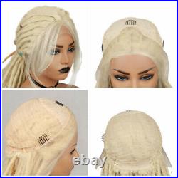 Lace Front Blonde Dreadlock Synthetic Wig Hand-woven braided headgear Women wig