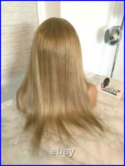 Lace Front Wig Golden Honey Blonde 100% Brazilian Human Hair Wigs Density 150%