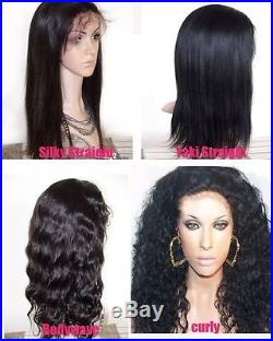 Lace Front Wig Lace Wig 100% Indian Remy Human Hair Curly Wave Weave Full Wigs