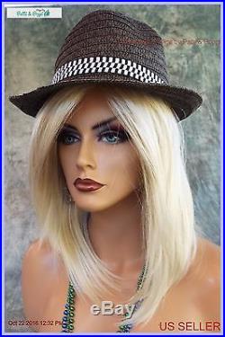 Laine Rene Of Paris Wig Creamy Blonde Slinky Hot Medium Bob Side Bangs 561