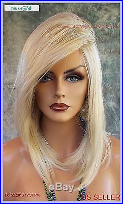 Laine Rene Of Paris Wig Creamy Blonde Slinky Hot Medium Bob Side Bangs 561