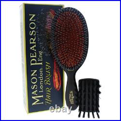 Large Popular Bristle & Nylon Brush # BN1 Dark Ruby by Mason Pearson 2 Pc