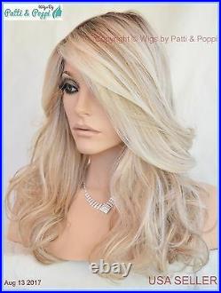 Limelight Lace Front Monotop Wig Clr Shaded Biscuit Sexy Rooted Blond GORGEOUS