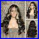 Long Lace Front Wig Brown Blonde Highlights Body Wave 13x6 Parting Baby Hair