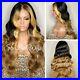 Long Lace Front Wig Two Tone Body Wave Black Brown Blonde Free Part Baby Hair