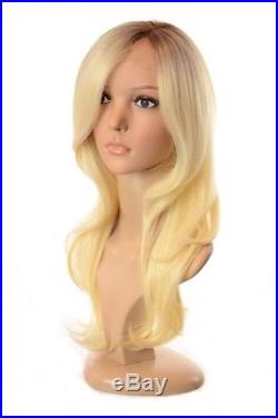 Long Layered Wavy Lace Front Tamera Wig Human Hair Blend Natural Rooted Ombre