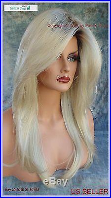 Long Rooted Blond Designer Wig Soft Flowing Blond Bombshell Heads Will Turn