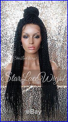 Long Twisted Lace Front Wig Senegalese Havana Marley Poetic Justice Box Braided