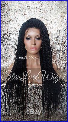 Long Twisted Lace Front Wig Senegalese Havana Marley Poetic Justice Box Braided