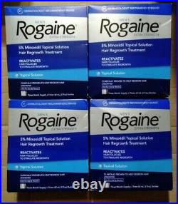 Lot of 4 Men's Rogaine Extra Strength Topical Solution 5% Minoxidil 1 Yr Supply