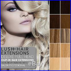 Lush Hair Extensions Deluxe Double Wefted Clip In Remy Human Hair Extensions