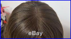Malky Wig Sheitel 100% European Kosher Human Hair Medium Brown / Highlights