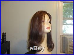 Malky wigs Human Remy Wig Sheitel color 8-6 Medium Brown with Highlights
