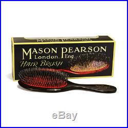 Mason Pearson HANDY Hair Brush BRISTLE & NYLON BN3 Brush Dark Ruby/Black RRP$195