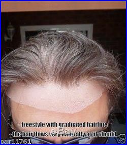 Men CUSTOM Toupee Hair Piece Design by Calif State License Cosmetologist withcutin