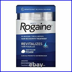 Men's Rogaine 5% Minoxidil Foam for Hair Loss and Hair Regrowth, Topical