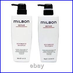 Milbon Repair Restorative Shampoo & Hair Treatment 500ml each From Japan