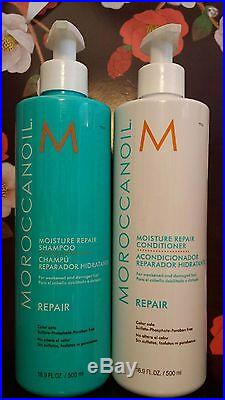 Moroccan Oil Moisture Repair Shampoo and Conditioner 16.9 oz/500ml (Set)