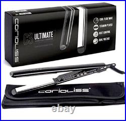 NWT Corioliss C3 Midnight Black Edition Titanium Plates Iron Hair Straightener