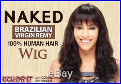 Naked Brazilian Wave 16 18 20 Shake N Go 100% Human Virgin Remy Hair Wig