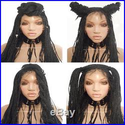 Nefertiti Long Fully Hand Micro Braided Lace Front Wig Poetic Justice Box Braids
