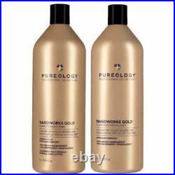 New Pureology Nanoworks Gold Shampoo and Conditioner Set, Choose a Size