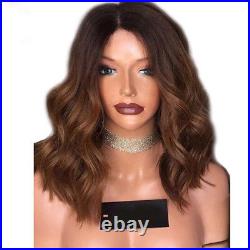 Ombre Short Wavy Lace Front Wig Brazilian Remy Full Lace Human Hair Wig Glueless
