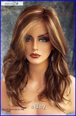 Orchid LACE FRONT With LACE PART WIG BROWN HIGHLIGHTED CARAMEL KISS M MUST SEE
