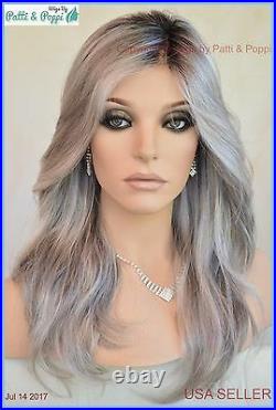 Orchid Lace Front W Lace Part Wig GREY ROOTED CROMERT1B NIB MUST SEE