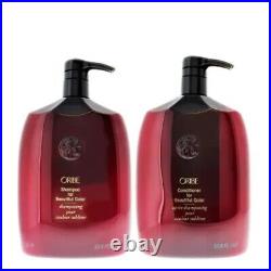 Oribe Shampoo For Beautiful Color and Conditioner 33.8oz SET NFR withpumps