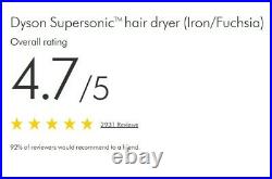 Original Dyson Supersonic Hair Dryer HD03 Brand New Sealed Box (Iron/Fuchisa)