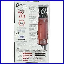 Oster Classic 76 Universal Motor Clipper with Detachable #000 & #1 Blade (Red)