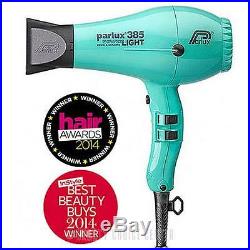 Parlux 385 PowerLight Ionic and Ceramic Hair Dryer Tiffany Blue