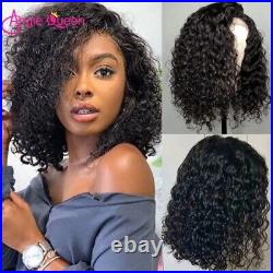 Peruvian Water Wave Human Hair Bob Wigs For Black Women 13x4 Lace Frontal Wig