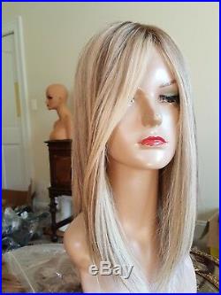 Pre Order 100% Human Hair 16 Topper Kippah Fall Lace Cap Blonde Lowlights