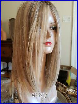 Pre Order 100% Human Hair 16 Topper Kippah Fall Lace Cap Blonde Lowlights