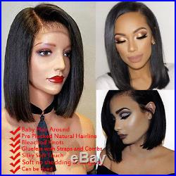 Pre Plucked Virgin Human Hair Full Lace Wigs Unprocessed Glueless Lace Front Wig